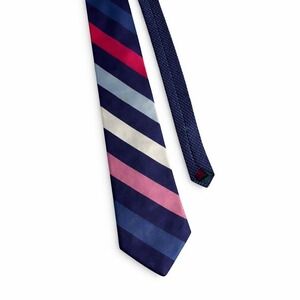 Tommy Hilfiger Mens Silk Tie Striped Quiet Luxury Old Money Formal Career Easter